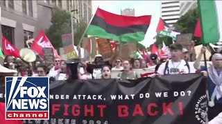 Protester arrested after attacking GOP lawmaker outside RNC [upl. by Aissenav426]