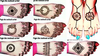 Top 8🔥🔥 Latest Stylish Feet mehndi designs 2024pairon ki mehandipair ki mehandimehandi ka design [upl. by Odnomra]