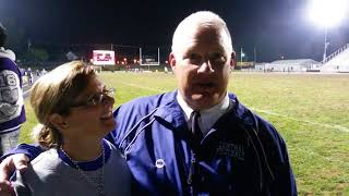 Pickerington Central football coach Jay Sharrett talks about his team coming from behind to de [upl. by Haon691]