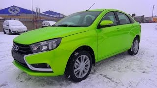 2015 Lada Vesta Обзор интерьер экстерьер двигатель [upl. by Larcher]