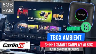 Carlinkit Tbox Ambient Review  Ultra Smooth CarPlay AI Box [upl. by Mac]