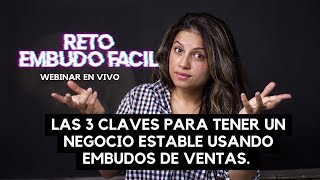 3 CLAVES PARA TENER UN NEGOCIO RENTABLE CON EMBUDOS DE VENTA  RETO EMBUDO FÁCIL [upl. by Kneeland]