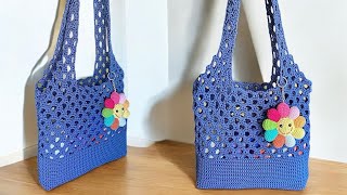 အိတ်ထိုးနည်းလေးပါ crochet tote bag [upl. by Margarita833]