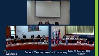 City of Wanneroo  Special Council Meeting  16 December 2022 [upl. by Kassey205]