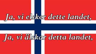 Svensk text  Ja vi elsker dette landet  Norges Nationalsång [upl. by Gildas840]