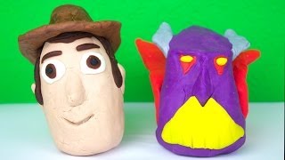 Playdoh Toy Story Angry Birds Moshi Monsters Spiderman Surprises [upl. by Hpeseoj]