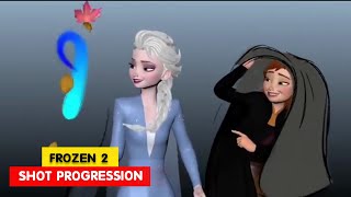 Frozen 2  Elsa amp Anna Shot Progression  Animation Breakdowns  3D Animation Internships [upl. by Leesa]