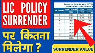 Surrender Value of LIC Policy👈  LIC Surrender Value Calculator 📟 [upl. by Assirrak]