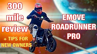 Emove Roadrunner Pro  300 MILE REVIEW  Important tips for new owners  Electric Scooter Academy [upl. by Prince]