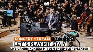 Let´s Play mit Staiy in der Elbphilharmonie  LiveGaming Konzert mit dem Ensemble Reflektor [upl. by Jarad143]