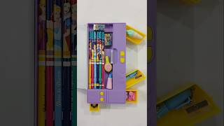 Purple mini jumbo pencil case with filling cute stationery stationery schoolsupplies asmr [upl. by Balf]