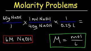 Molarity Practice Problems [upl. by Dadirac930]