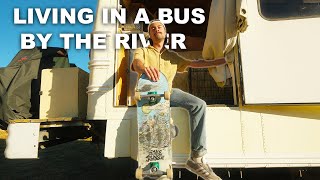 Skater Who Lives In a Bus Down by The River exploring Colorado skateparks [upl. by Laden]