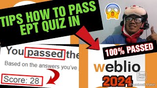 How To Pass Weblio Quiz Test  TIPS  100 PASSED WEBLIO 2024 [upl. by Gherardi255]