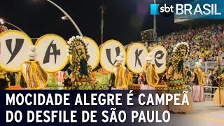 Carnaval 2023 Mocidade Alegre é a campeã do desfile de São Paulo  SBT Brasil 210223 [upl. by Valry997]