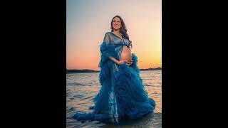 Maternity Tulle Dress Robe for Photoshoot Baby Shower Photography [upl. by Acina629]