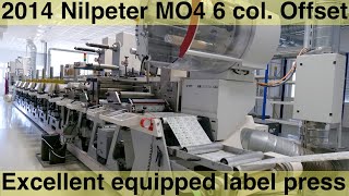 NILPETER MO4 6 COLOURS OFFSET AND 2 COL FLEXO PRINTING UNITS LABEL PRESS [upl. by Ithsav]