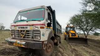 jcb 3dx super loading tata Dumper 1618 [upl. by Ytsrik970]