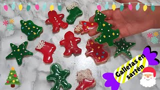 Galletas navideñas EN SARTEN SIN HORNO  Recetas de navidad y año nuevo [upl. by Ceil]