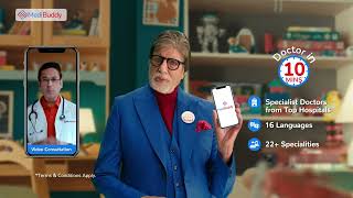 Talk to a Doctor in 10 minutes  Ft Amitabh Bachchan  MediBuddy DoctorIn10Mins [upl. by Acile]