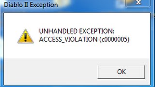 Tutorial Diablo 2 startet nicht  UNHANDLED EXCEPTION ACCESSVIOLATION c0000005 [upl. by Ardnak672]