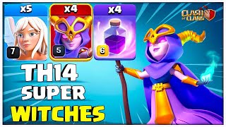 Th14 Super Witch Attack Strategy  Th14 Attack Strategy  Th14 Sui Lalo  Th14 Zap Attack  Cwl [upl. by Nylkcaj]