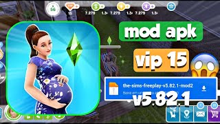 SAIU  THE SIMS FREEPLAY MOD ATUALIZADO COM VIP 15 NVL 56 E DINHEIRO INFINITO 😱 [upl. by Ainitsirk]