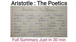 The Poetics By Aristotle  Literary Criticism in English Literature  poetics aristóteles [upl. by Rybma700]