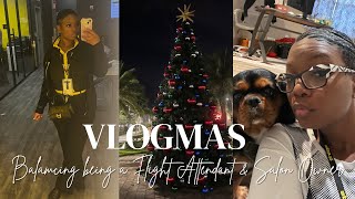 Vlogmas Day 4  FLIGHT ATTENDANT LIFE  Sitting Ready AGAIN Managing Work amp My business Therapy [upl. by Willie7]