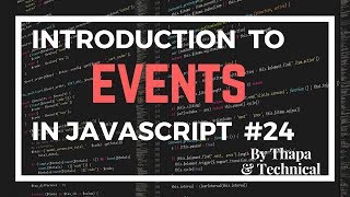 JavaScript Tutorial in Hindi 24 Events in JavaScript in Hindi  JavaScript Events Tutorial [upl. by Aerdnaek]