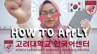 Step by step on how to apply to Korea University Korean Language Program  Study in Korea [upl. by Iago]