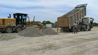 Four Lane Road Work  Highway Project  Metal laying on site  project cinstruction highway [upl. by Samohtnhoj]