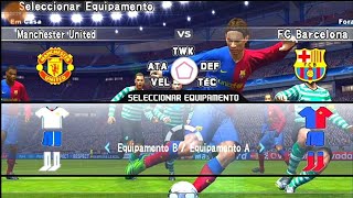 PES 09 PSP gamerkolonial GAMEPLAY  MANCHESTER UNITED X BARCELONA [upl. by Melburn47]