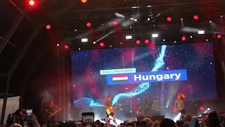 Metal band AWS from Hungary completely shred the Eurovision Village stage [upl. by Adeirf]