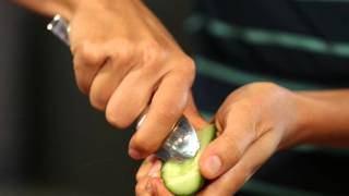 How to deseed a cucumber using a teaspoon [upl. by Pardner201]