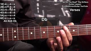 UP ON THE ROOF The Drifters Guitar Lesson EricBlackmonGuitar Carole King  James Taylor [upl. by Selrahc]