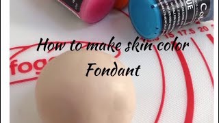 Skin color fondant tutorial [upl. by Zielsdorf]