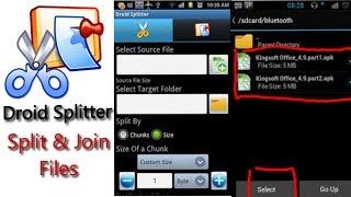 Split and join files right from your android [upl. by Eyr]