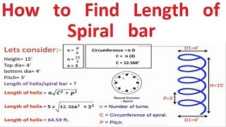 How to find length of Spiral Bar or Helix Bar [upl. by Onailerua]