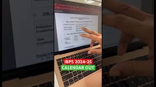 IBPS 202425 Calendar Out 🗓️🗓️ ibpscalendar ibpscalendar2024 ibps rrb [upl. by Ymmor]