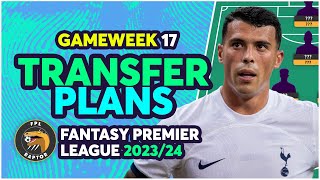 FPL GAMEWEEK 17 TRANSFER PLANS  PORRO COMING IN  Fantasy Premier League Tips 202324 [upl. by Fabi]