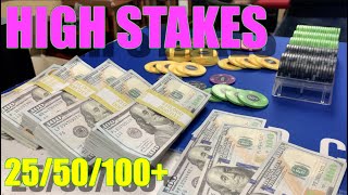 HIGH STAKES CASH GAME 50000 ALL IN Aggro Pros Get Punished 2550100 NL Poker Vlog Ep 267 [upl. by Shanda]