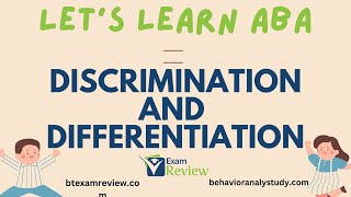 Response Differentiation and Stimulus Discrimination  ABA Terminology  RBT and BCBA Exam Review [upl. by Aveer595]