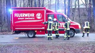 Unwetter im Altlandkreis Stollberg  Feuerwehr Zwönitz beseitigt umgestürzten Baum [upl. by Mauchi]