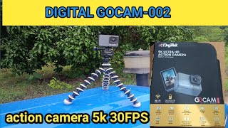 DIGITEK GOCAM DAC002 action camera 5k 30FPS review 2024 [upl. by Trautman]