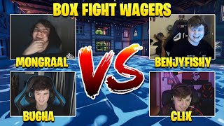 FINALLY Mongraal amp Bugha vs BenjyFishy amp Clix in Box Fight Wagers [upl. by Mailiw]