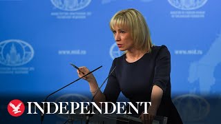 Watch again Russian foreign ministry spokeswoman Maria Zakharova holds briefing [upl. by Shiau]