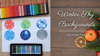 let’s colour enchanted wintery sky background\ adult colouring books ❄️ 🌌 ✨ [upl. by Selway984]