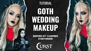 Tutorial Gothic Wedding Makeup with Curst Cosmetics and Vampires Everywhere [upl. by Olonam]