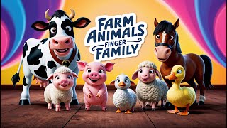 Farm Animals Finger Family Song for Learning [upl. by Rein]